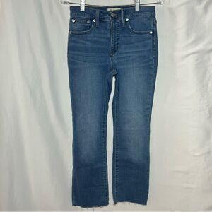 Madewell Cali Demi-Boot Raw Hem Blue Jeans 25